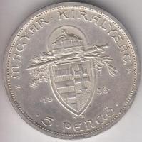 1938. 5P Ag "Szent István" T:2