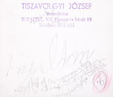 1940-1990 9db kfl méretű portréfotó Tiszavölgyi József fotóriporterről, köztük 3 db pecséttel jelzet...