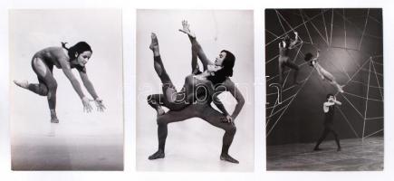 1967-1974 15 db fotó a Pécsi Balettről, 13x18cm