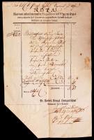 1910 Adófizetési bizonylat szárazpecséttel / Tax paying receipt