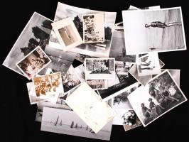 1920-1990 99 db balatoni fénykép tétel, klf méretű (fürdőzők, hajók, parti épületek, tájképek, némel...