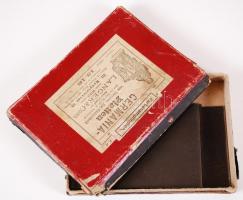 9db üvegnegatív katonai képekkel eredeti dobozában