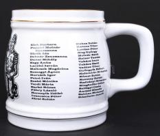 A Bányászati Főiskola porcelán korsója, Miskolc 1997, 13cm