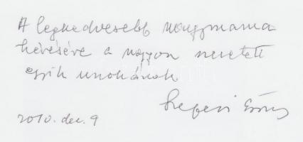 Gyurta Dániel, Fekete László, Szepesi György, Buzánszky Jenő dedikált fotója, 15x10cm