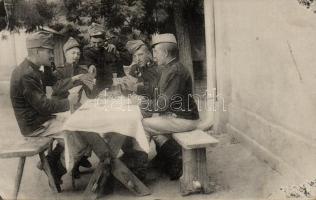 Soldiers playing cards