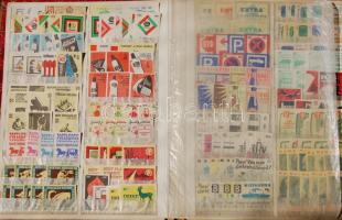 Magyar gyufacimke gyűjtemény teljes sorokkal, 1570 db 20 oldalas nagy berakóban