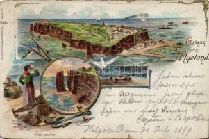 Helgoland, North cap, litho (small tear)