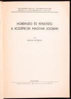 Bónis György(1914-1985): Hűbériség és rendiség a középkori magyar jogban, Kolozsvár, cca 1940, Nagyenyedi Bethlen Nyomda, papírkötésben