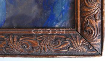 Bér Rudolf (1924-2004): Gyászmenet. Vegyes technika, papír, jelzett, kisebb szakadások, üvegezett ke...