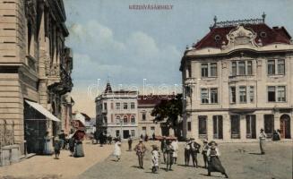 Kézdivásárhely, square, bank