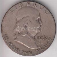 Amerikai Egyesült Államok 1952D 1/2$ Ag "Franklin" T:3
USA 1952D Half Dollar Ag "Fran...