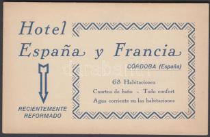 1928 Hotel Espana y Francia, Córdoba, reklámos lap