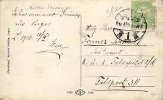 Lugos Deák Ferenc utca, Bésán palota, Corso Kávéház / street, café (EB)