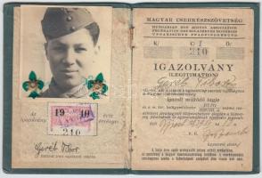 1939 Magyar Cserkészszövetség fényképes igazolvány /  Hungarian Boy Scouts Association ID with photo