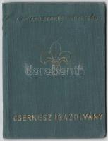 1939 Magyar Cserkészszövetség fényképes igazolvány / 
Hungarian Boy Scouts Association ID with photo