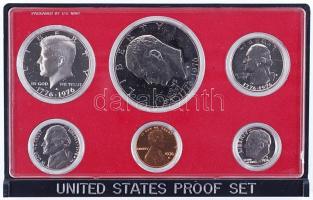 Amerikai Egyesült Államok 1976S. 1c-1$ "Bicentennial" 6xklf dísztokban (sérült) T:PP 
USA ...