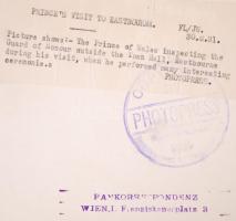 1931 A walesi herceg, későbbi VIII. Edward (1894-1972) a Guard of Honour-t szemlézi Eastbourne-ben, ...