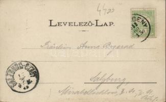 Petrozsény Fő utca, Herz Arnold kereskedése, vendéglő / main street, shop, restaurant