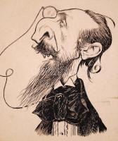 Faragó József (1877-1928): Tanár Úr. Tus, karton, jelzett, paszpartuban, 27×23 cm