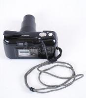 Olympus fényképezőgép, állvánnyal, filmmel, elemekkel / Olympus camera with tripod, film and battery