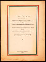 Jegyzőkönyv. Marosvásárhely törvényhatósági bizottsága díszközgyűléséről. Marosvásárhely, 1896, Adi Árpádnál nyomtatott. Papírborítóban.