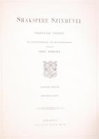 William Shakespeare színművei. i.-IV. kötet. Komplett. Fordítják többen. Szász Károly, Petőfi Sándor...