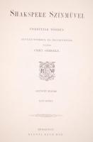 William Shakespeare színművei. i.-IV. kötet. Komplett. Fordítják többen. Szász Károly, Petőfi Sándor...
