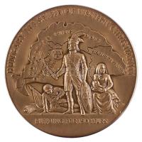 Amerikai Egyesült Államok 1986. "Buda felszabadításának 300. évfordulója / Magyarország a nyugati kereszténység védőpajzsa" aranyozott bronze emlékérem (63mm) díszdobozban szign.: S. Bodó T:1 USA 1986. "300th Anniversary of Liberation of Buda / Hungary the Shield of Western Christianity" gold plated bronze commemorative medallion (63mm) in case sign.: S. Bodó C:Unc