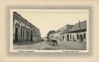 Hátszeg Hunyadi János utca, Hunyadi szálloda, Pilseni sörcsarnok / street, hotel, pub