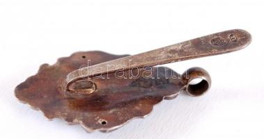 1861 13 latos antik ezüst (Ag) ruhadísz megkopott aranyozással, bécsi jelzéssel és "AK" me...