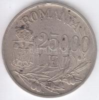 Románia 1946. 25000L Ag "I. Mihály" T:2 Romania 1946. 25000 Lei Ag "Mihai I" C:XF