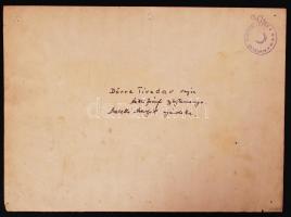 Dörre Tivadar (1858-1932): 2 db város rajza, jelzés nélkül, hátoldalán MNG pecséttel, 13×22 cm (2×)