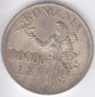 Románia 1946. 100.000L Ag T:2  Romania 1946. 100.000 Lei Ag T:XF