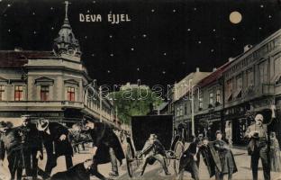 Déva at night, humor