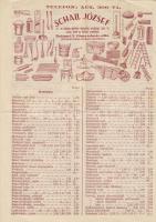 Schall József árjegyzék