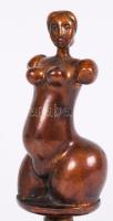 Mihály Gábor (1942): Női akt torzó. Bronz, márvány talapzaton / 
Female nude torso. Bronze on marble...