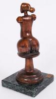 Mihály Gábor (1942): Női akt torzó. Bronz, márvány talapzaton / 
Female nude torso. Bronze on marble...