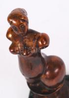 Mihály Gábor (1942): Női akt torzó. Bronz, márvány talapzaton / 
Female nude torso. Bronze on marble...