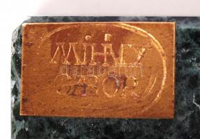 Mihály Gábor (1942): Női akt torzó. Bronz, márvány talapzaton / 
Female nude torso. Bronze on marble...