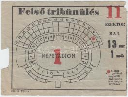 1953 Belépőjegy a Népstadion megnyitó ünnepségére