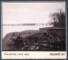 1915-1916 Kerny István (1879-1963) a háborús Belgrádban távíróhálózat-építőként készített 14db, feli...