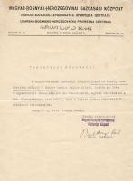 1914 Meghívó a Magyar-Bosnyák Gazdasági központ ülésére
