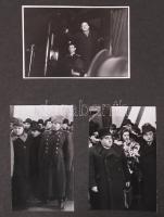cca 1950 39 db eredeti fotó kommunista politikusokról. Dinnyés Lajos, Petru Groza, Dimitrov, Tildi Z...