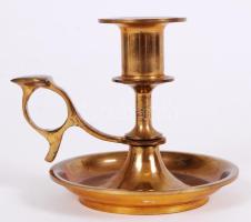 Kézi réz gyertyatartó / Brass candlestick 10cm