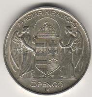 1939. "Horthy" 5P ezüst T:2+ pici ph.
