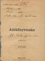 1886 Gr. Csáky Gyula 2db adókönyve