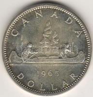 Kanada 1965. 1$ "Kanu" ezüst T:2