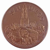 Amerikai Egyesült Államok 1969. "San Diego 200 éves" Br emlékérem (76mm) T:1
USA 1969.  &q...
