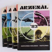 1982-1985 Arzenál. Haditechnika fiataloknak. Szerk: Szentesi György, Budapest, Zrínyi Katonai Kiadó. Kartonált