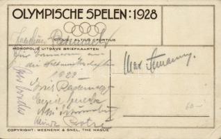 1928 Amsterdam, German water polo team, signed (Otto Cordes, Erich and Joachim Rademacher, Heinz Pro...